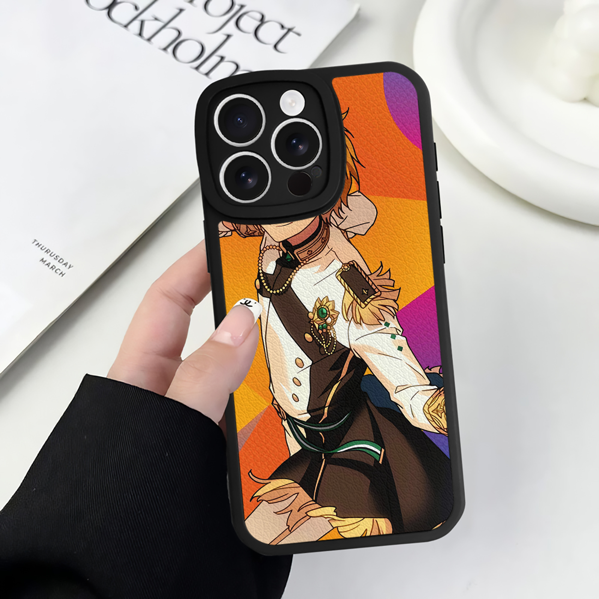 （画像用） あんさんぶるスターズ! Ensemble Stars 【iPhone 16シリーズ対応】シリコンスマホケース（レザー調） 材質：シリコン
